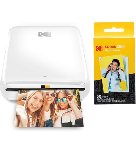 Mini Photo Printer + ZINK Paper 50枚付き Amazon.com: Zink Kodak Step Wireless Mobile Photo Mini Printer